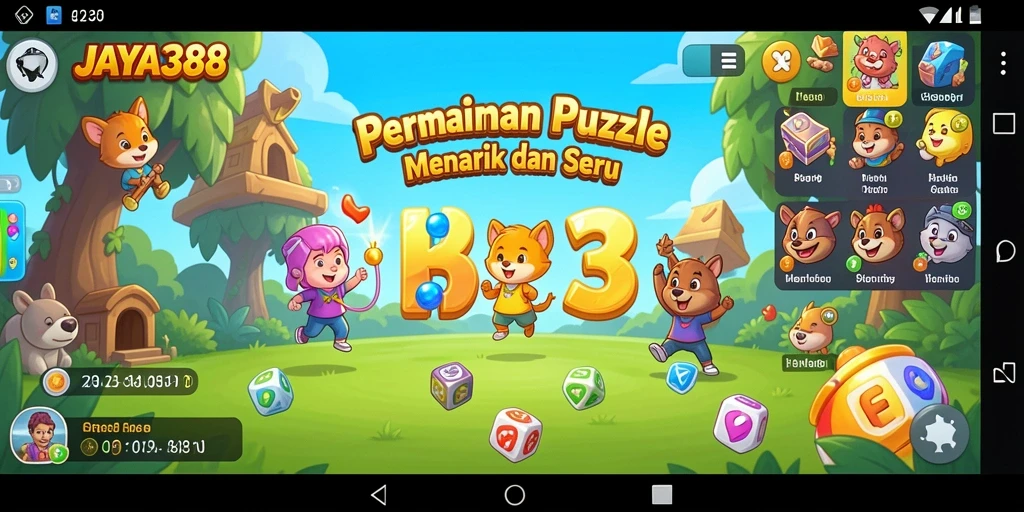 Screenshot JAYA388 menampilkan gameplay puzzle yang menarik dan seru.