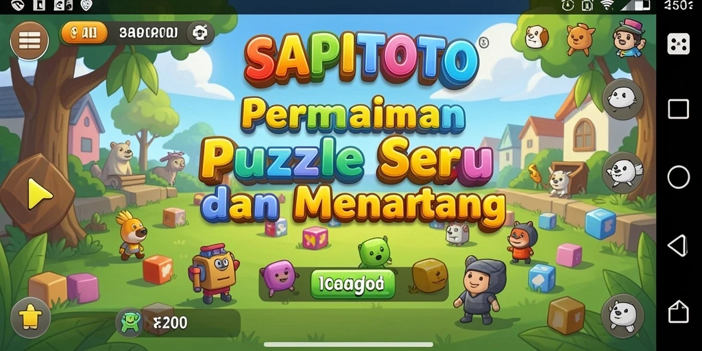 Screenshot gameplay SAPITOTO menampilkan tantangan Puzzle yang seru.