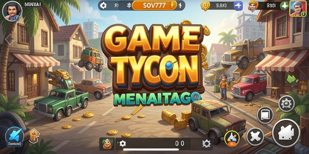 Screenshot gameplay SOV777 menampilkan aksi pengelolaan bisnis yang seru.