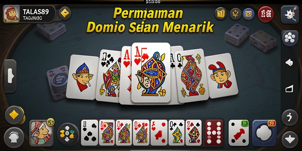 Tampilan gameplay seru dalam permainan Domino TALAS89.